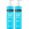 Neutrogena Hydro Boost Acqua Gel Detergente Senza Profumo 200 ml, schiumogeno struccante 2x200 ml