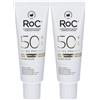 RoC® SOLEIL PROTECT Fluido Viso Levigante Anti Rughe SPF50+ 2x50 ml