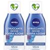 Nivea Struccante Occhi Doppia Azione 125 ml, Olio struccante bifasico per gli occhi 2x125 ml
