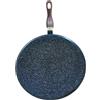 Generico Teggia Testo Romagnolo 32 cm, Piastra Antiaderente per Piadine, Carne, Pesce e Verdure, Adatta a Tutti i Piani Cottura, Made in Italy