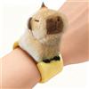 Generico Bracciale Schiaffo Capybara Peluche - Animale Imbottito Snàp | 25x10x1.3cm Giocattolo Morbido Polso | Ala Tiro Movimento | Regalo Bambini Adolescenti