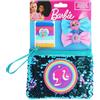 Joy Toy - Barbie set accessori con 6 elastici, 2 pinze per capelli con fiocchi e borsettina con pailettes magiche su backercard 14,5x2x21 cm