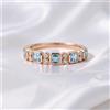 Anello Fede Nuziale Minimalista Donna In Oro Giallo 14K, Taglio Asscher