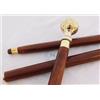 Fatto a mano Bastone da passeggio in legno testa di globo ottone 37" canna vintage fatto a...