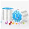 Alyvisun Elastico per Braccialetti, 2 Rolls 0.8mm Filo per Braccialetti Elastico, Filo Elastico per Braccialetti Adatto per Fare Gioielli DIY, Collana, Bracciale, Artigianato (120m/Spool)