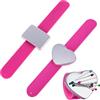 Makoto Nobu 2 Pezzi Puntaspilli Magnetici da Cucito da Polso, Braccialetto Porta Spille Magnetic, Porta Spille Cinturino da Polso Portatile in Silicone, Supporto Magnetico da Cucito per DIY Cucito, Rosa