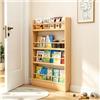 Zynivol Libreria bambini, Scaffale per Libri in Legno, Librerie Stretta, Soluzione Salvaspazio, per Camera da Letto, Soggiorno e Cameretta dei Bambini, Color de la Madera 60×10×120cm