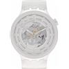 Swatch Analogico SB03W100, bianco, striscia