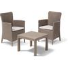 Keter Salvador Balcony Set, Set Mobili da Esterno 2 Poltrone e Tavolino Cappucino