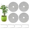 Generic Griglia per vasi in polietilene, 40 x 40 x 0,1 cm, set da 4 pezzi, coperture protettive per terreno tagliabili con chiodi a terra, protezione per piante da interni ed esterni, per bonsai, orchidee