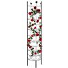 Relaxdays Griglia per Rampicanti, Semicircolare, da Piantare, Pannelli per Piante Spalliera da Giardino, H: 180 cm, Nera
