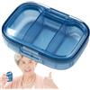 Genérico Portapillole da viaggio trasparente - Pro | organizer giornaliero - portapillole da viaggio estetico portatile 3 scomparti separati di vitamine integratori 3 stoccaggio discreto compatto Im