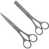 Tenartis 351 Set 2 Forbici Inox Parrucchiere Taglio e Sfoltire con Custodia in PVC - Made in Italy
