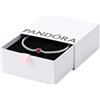 PANDORA Timeless Bracciale tennis con cuore in argento Sterling con cristallo rosso e zirconia cubica trasparente, 18
