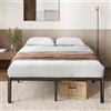 Zinus Van Rete Matrimoniale 160x190 cm - Struttura Letto con Doghe in Metallo Incluse - Altezza 41 cm con Spazio Sottostante - Facile da Montare - Nero