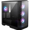 MSI MAG PANO M100R PZ Micro ATX Gaming Case, Supporto Scheda Madre Back-Connect, Display Panoramico a 270 gradi, 4 ventole aRGB