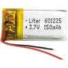 Liter energy battery Batteria 601225 LiPo 3.7V 150mAh 0.555Wh 1S 5C Liter Energy Battery per l'elettronica Ricaricabile Telefono Portatile Smartwatch Orologio GPS - Non adatto per Radiocomando 27x12x6mm (150mAh|601225)