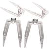 VILLCASE 4 pezzi Forchette Bbq in Acciaio Inossidabile per Spiedo Girarrosto Pollo Resistenti ad Alte Temperature Accessori Grill Rotante per Cucina e Friggitrice ad Aria