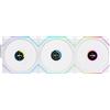 Lian Li Ventola Lian Li UNI FAN TL LCD Wireless ARGB PWM 120 mm Triple Fan Pack - Bianco - 3 Pack - Bianca