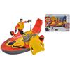 Simba - Moto d'acqua Juno di Sam il pompiere, 109252570038, +3 anni, galleggia, incluso personaggio di Elvis, con accessori