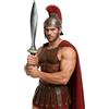 FIESTAS GUIRCA | Spada Spartano Finta (70 cm) - Accessorio per Costume Guerriero Greco Romano Termopili Leonida Carnevale Halloween - Adulto Bambino - Argento Oro