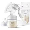 Avent Tiralatte Manuale Natural Con 4 Coppette e 5 Sacchetti