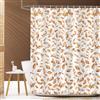 Dazzlewall Tenda da Doccia Foglie Acquerello Gialle, Piante Autunnali Fogliame Impermeabile 180x180cm, Antimuffa Tessuto con 12 Ganci