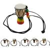 minkissy Collana di Gioielli Musicali Ciondolo Tamburo Africano Djembe 6 Pezzi in Legno e Nylon Corda Removibile per Eventi Musicali e Feste