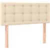 vidaXL Testiera Crema 100x5x78/88 cm Tessuto
