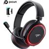 OEM Cuffie da gioco wireless, audio surround 7.1, bassa latenza, nero e rosso