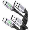 INIU Cavo USB C, [2 m, 2 pezzi] 3.1A cavo di ricarica USB C nylon intrecciato cavo di ricarica rapida USB a USB C per iPhone 17 16 15 Pro Max Samsung S25 S24 Ultra Pixel 7 iPad Air MacBook Air ecc