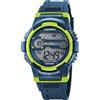 Calypso Orologio Digitale Bambino Bambina - Caucciù Blu - Impermeabile 10 ATM - Data Calendario Cronografo Doppio Orario Luce Allarme 12/24h - Digital Crush - K5808/3
