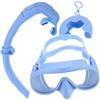 TOYANDONA Set Snorkeling Adulti con Maschera Subacquea a Visivo Ampio in Vetro Temperato e Silicone, Design Integrato Pieghevole con Boccaglio e Custodia per Immersioni e Nuoto