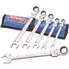 Faithfull FAISPARAT6SR - Set di Chiavi Snodate, Chiavi Fisse a Cricchetto con Testa Flessibile, Cricchetti, 6 Pezzi
