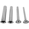 Cloudpower 4 misure di riempimento per salsicce, tubi in acciaio inox, per salsicce, per salsicce, imbuto per tritacarne e tritacarne, pinza per salsicce, 16/22/32/38 mm