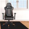 QENHYUN Tappeto Salvapavimento 135 x 170 cm Antiscivolo e Silenzioso Protettore Del Pavimento Multiuso per Sedia da Ufficio, Parquet, Laminato, Sedia da Ufficio, Nero