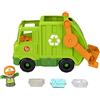 Fisher-Price HJN47 Little People Recycling Laster - Versione Multilingue, Giocattoli musicali per bambini piccoli e bambini in età prescolare a partire da 1 anno, verde