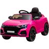 HOMCOM Auto elettrica per bambini con licenza Audi RS Q8, auto a batteria da 6 V, veicolo elettrico con telecomando, MP3, USB, musica, Bluetooth, per bambini da 3 a 5 anni, rosa
