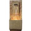 Teamson Home Fontana a cascata per esterni, 81 cm, in stile spa, con illuminazione a LED integrata, moderna finitura marrone e flusso d'acqua dolce