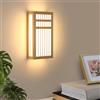 Goeco Applique da Parete Interno Legno, 18W 30CM Lampade da Muro LED Retrò Luce Calda 3000K Lampade da Parete Luce Notturna in Legno per Camera da Letto, Soggiorno Corridoio, Scale