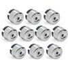 YNZUNMY Copribulloni,Copribulloni Auto,Copri Bulloni Auto Coperchio del tappo del condotto del bullone del bullone della ruota del cromo di 10pcs 7L6601173A. Adatta for Vw. Touareg 2004-2010 2011 2011 2012