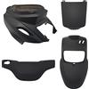 one by Camamoto kit set carene complete plastiche colore nero opaco - satianto compatibile con mbk booster - yamaha bw's original anno 2004-2006-2007-2008-2009-2010-2011-2012-2013-2014-2015-2016-2017