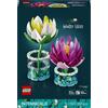 LEGO Botanicals 11511 Ninfee, Piante Artificiali con Fiori Finti in 2 Vasi, Decorazione Camera da Letto, Regalo Bambini 9+