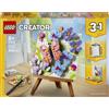 LEGO Creator 31390 3in1 Dipinto Floreale Decorativo, Gioco Trasformabile in Cornice o in Disegno di Fenicottero, Regalo da 8+