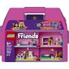 LEGO Friends 42697 Valigetta Creativa Casa delle Bambole, Giochi da Viaggio con Casa a 8 Stanze e 2 Mini Bamboline, Regalo 6+