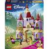LEGO Disney Princess | 43289 Belle e il Castello Incantato della Bestia, Gioco con 2 Mini Bamboline e 2 Personaggi, Regalo 5+