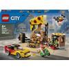 LEGO City 60496 Centro di Consegna Pizze con Veicoli, con Macchina Giocattolo, Scooter, Drone e Cabinato Arcade, Regalo da 6+