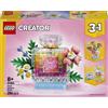 LEGO Creator 31383 3in1 Boccetta di Profumo con Decorazione Floreale, Gioco da 8+ Trasformabile in Vaso da Fiori o Frullato