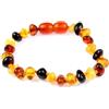 SilverAmber Jewellery Cavigliera in ambra baltica grezza o lucidata, realizzata a mano, 100% vera ambra - qualità premium - cognac, mix, limone, miele, ciliegia o ombre - dimensioni 12 - 27 cm, 11 20