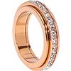 VCCKNB JEWELRY Anelli anti-ansia, anello girevole in zirconia cubica, anelli anti-ansia per donne e ragazze (B-Oro rosa, P)